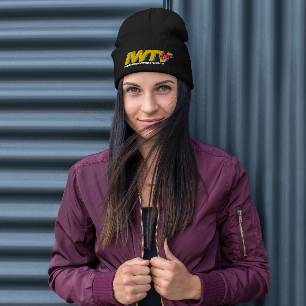 IWTV Live Embroidered Beanie – Independent Wrestling TV Store