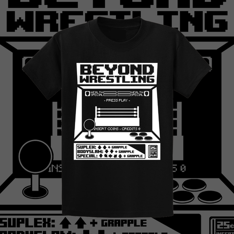 Beyond Wrestling "Arcade" Black Soft T-Shirt